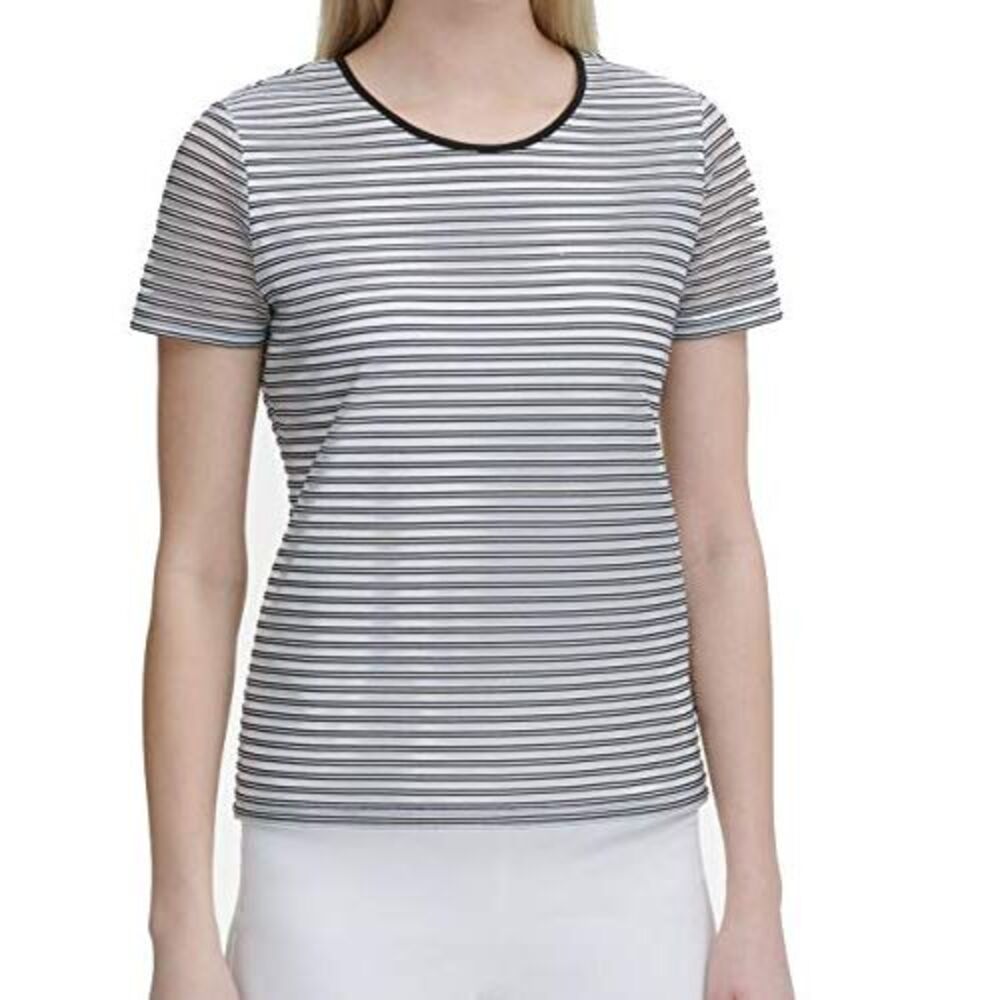 Calvin Klein Sheer Stripe Top